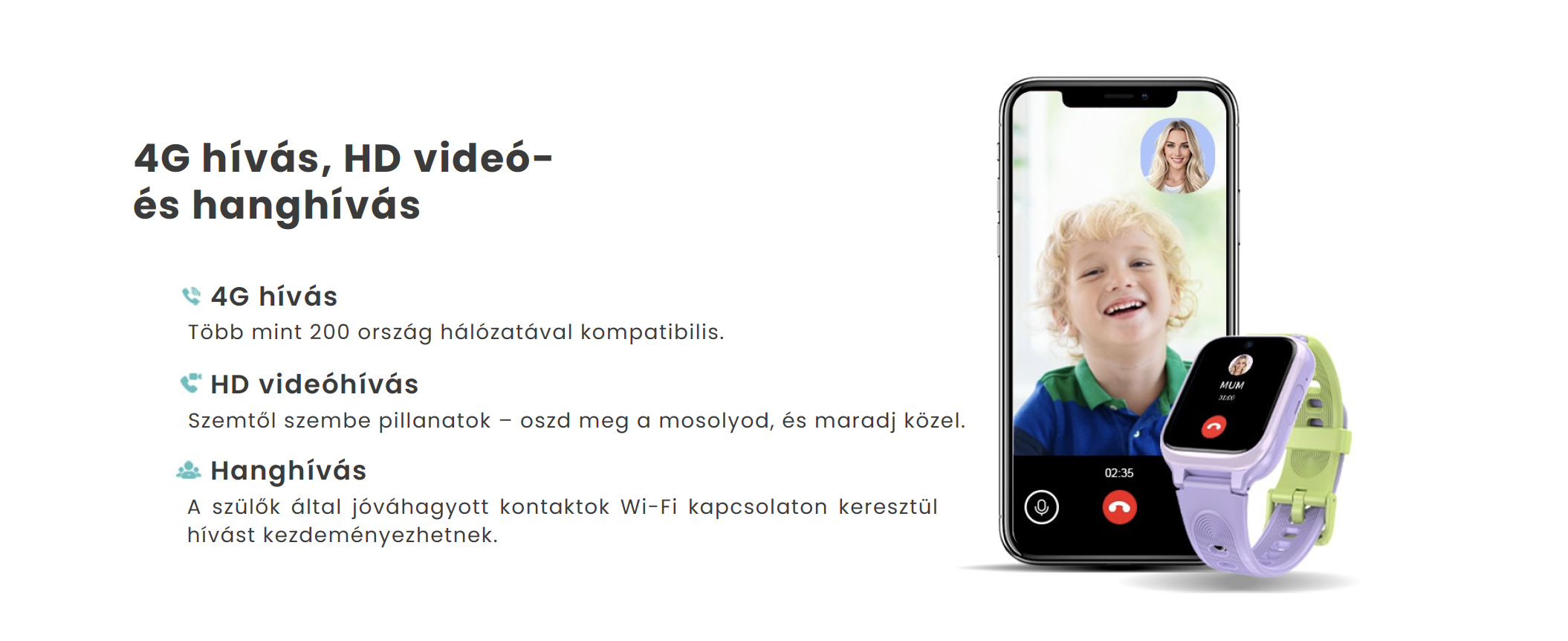 1,78 colos AMOLED kijelző – szemkímélő, élénk színek