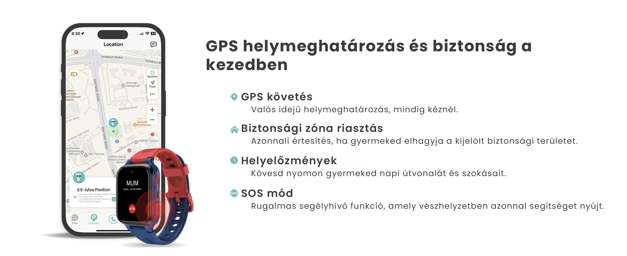 IP68 vízálló kialakítás – mindennapi használatra